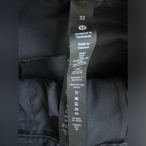 LULULEMON Men’s ABC Classic-Fit 5 Pocket Pant 32 Warpstreme‎ Black Wrinkle Free - Picture 12 of 15